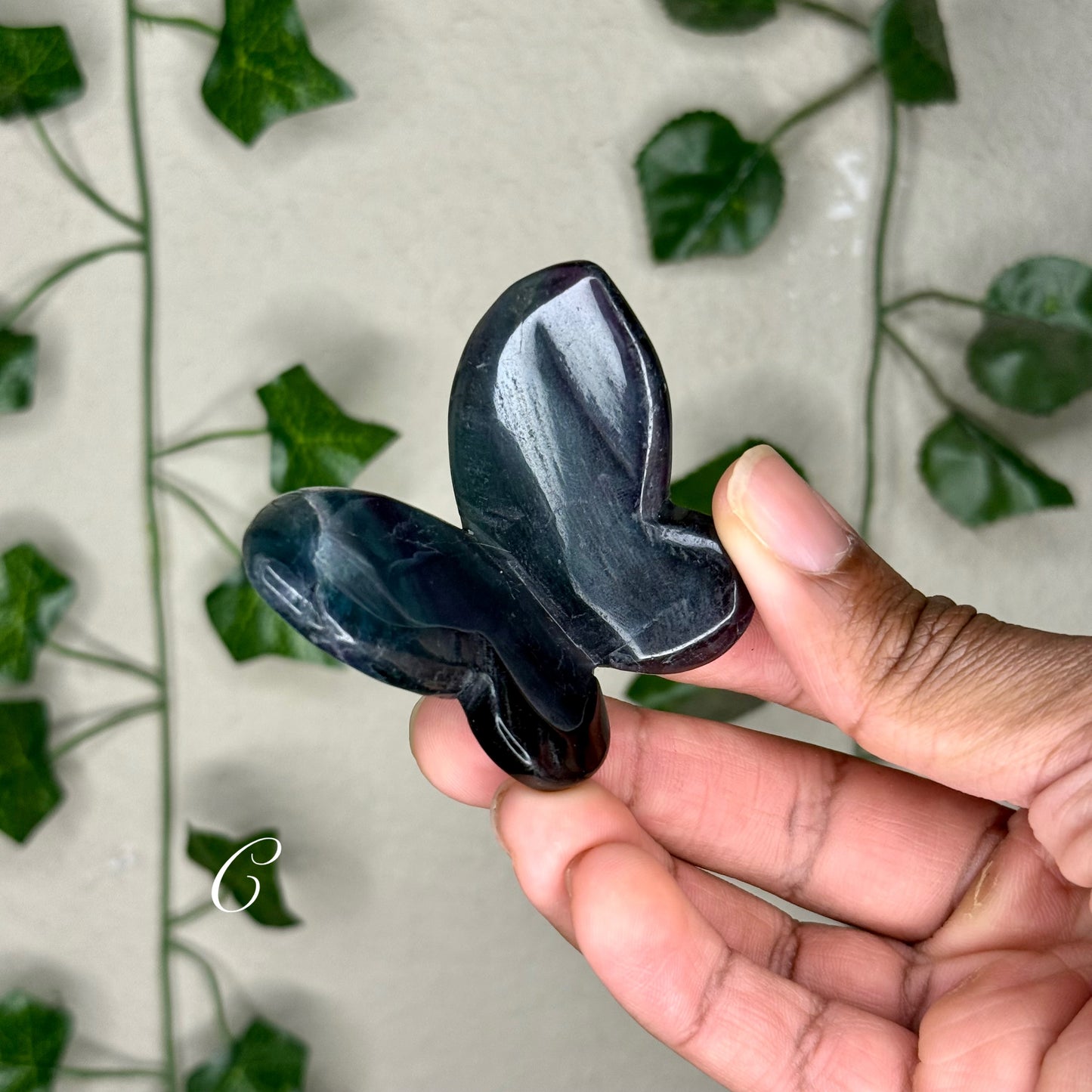 Green Fluorite 3D Butterflies