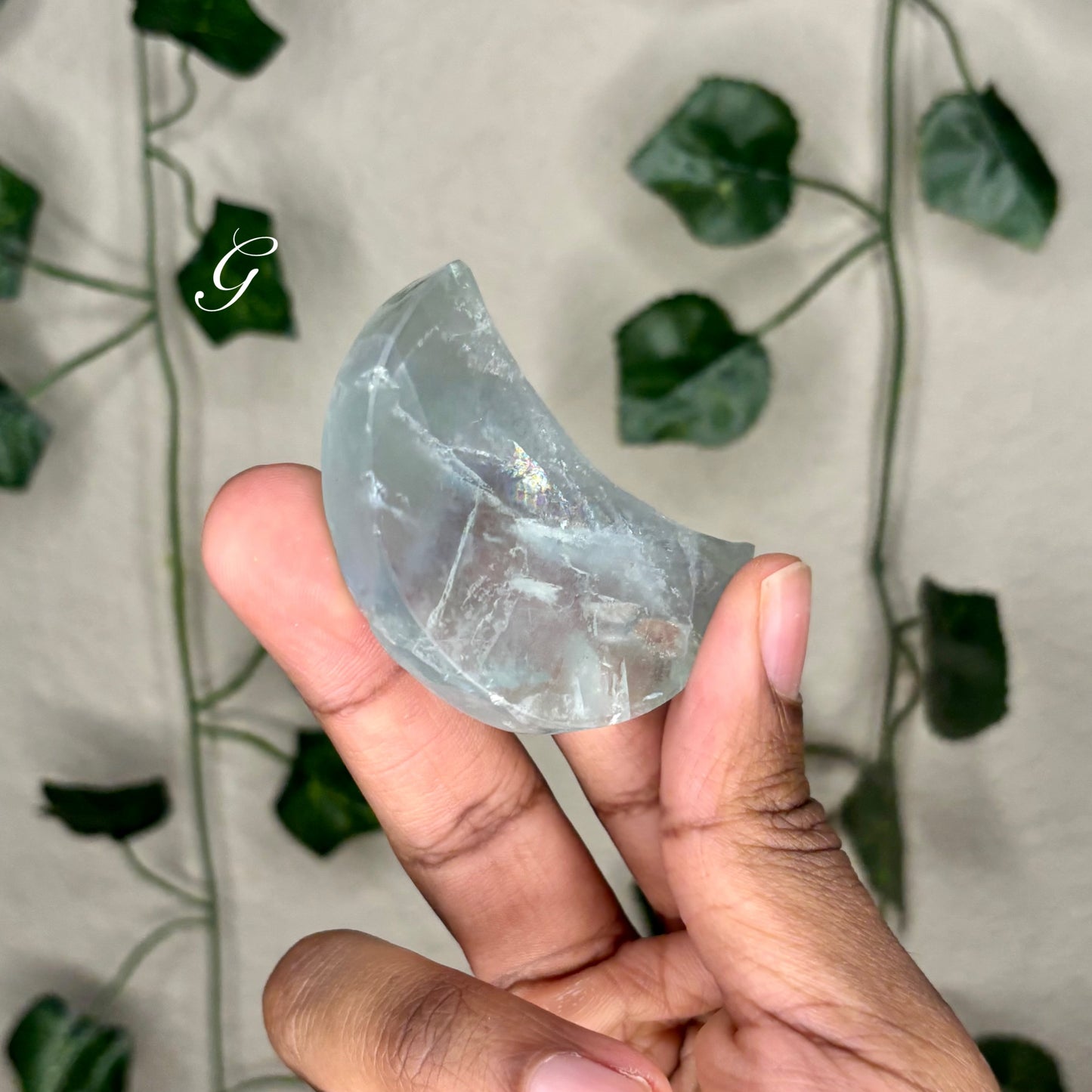 Rainbow Fluorite Crescent Moons