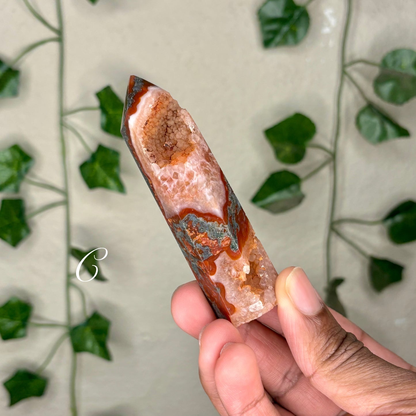 Carnelian X Moss Agate Towers