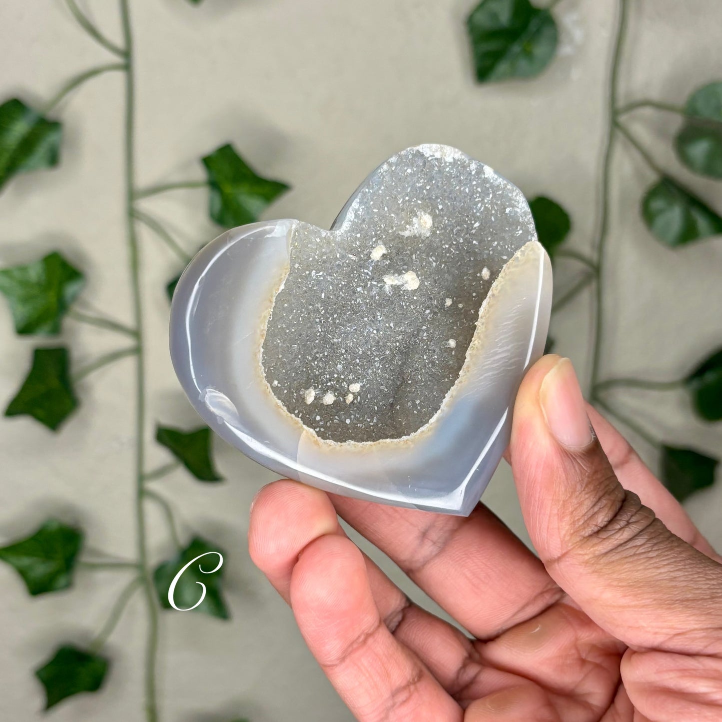 Druzy Agate Hearts