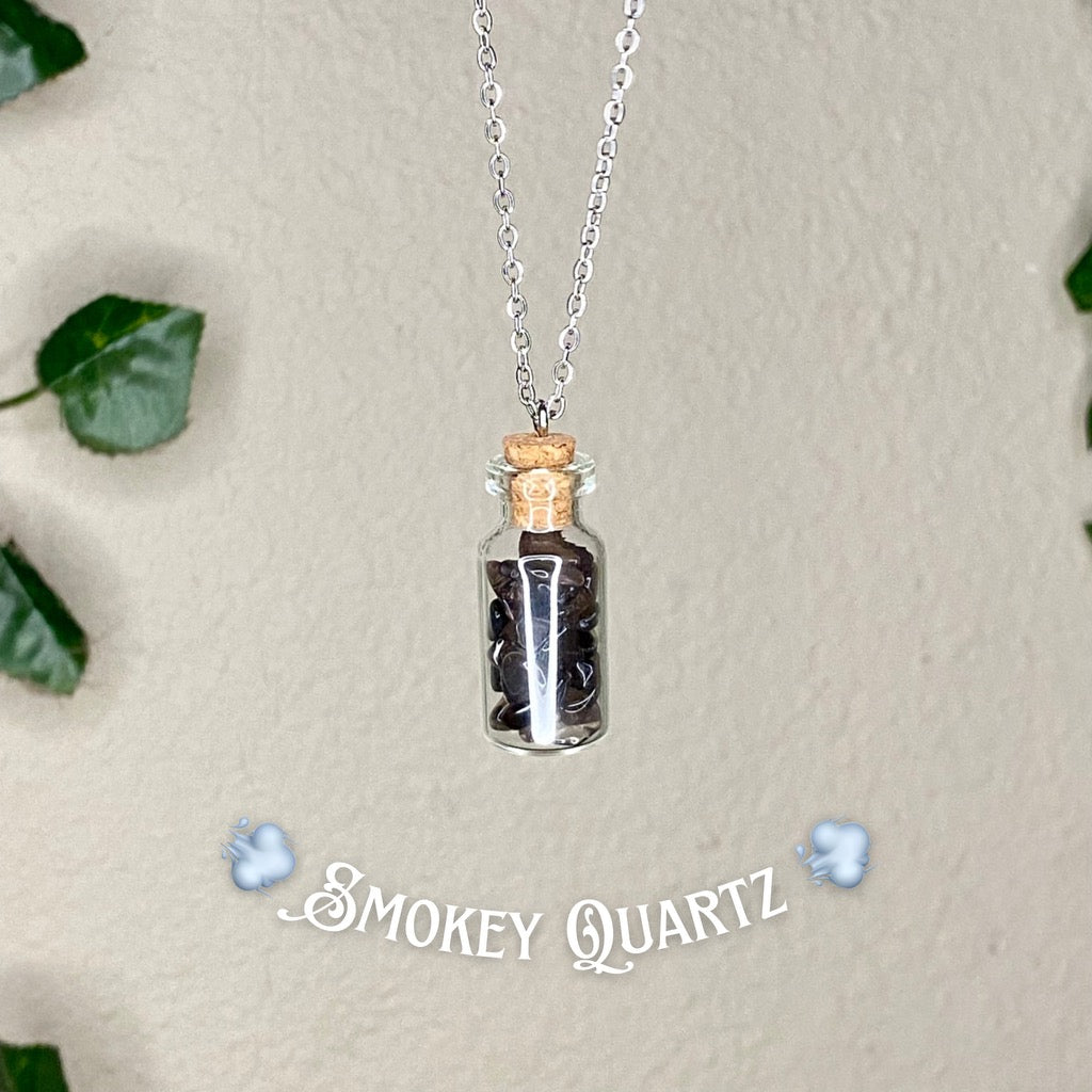 Crystal Chipped Jar Necklaces