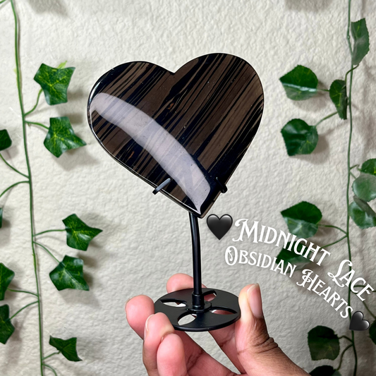 Midnight Lace Obsidian Hearts
