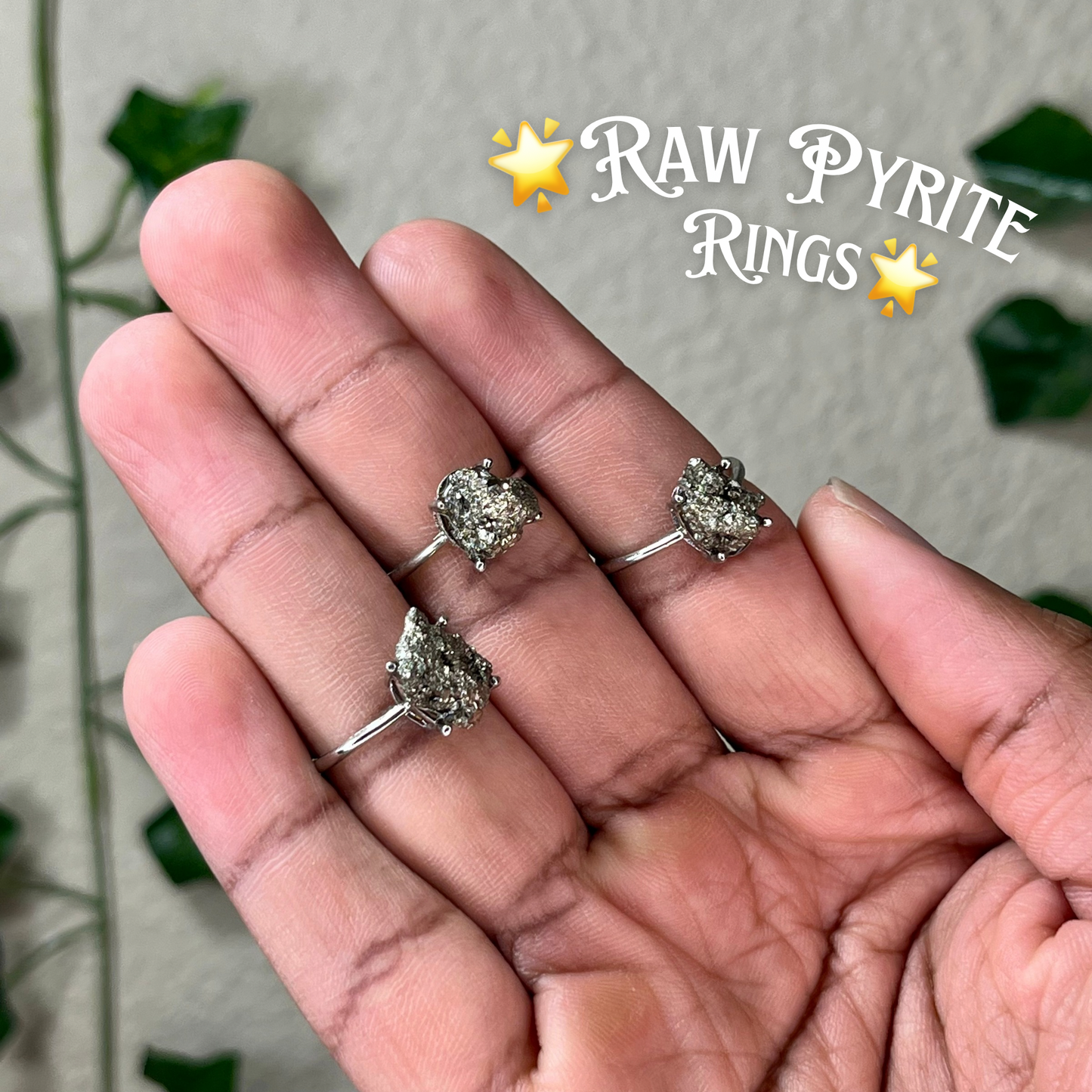 Raw Pyrite Rings