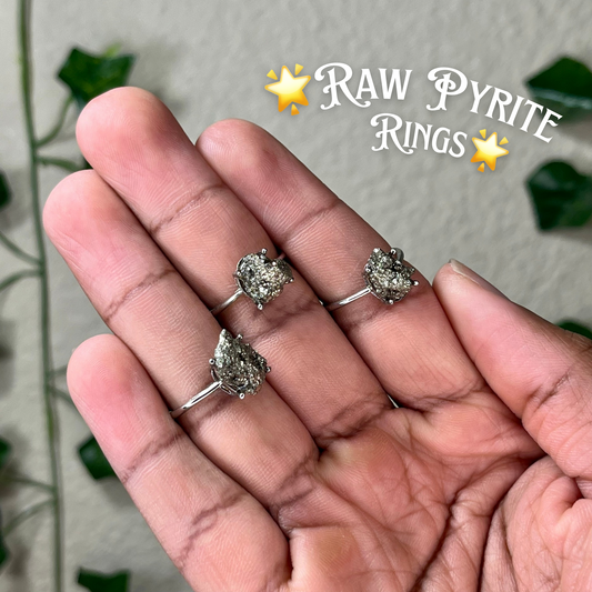 Raw Pyrite Rings