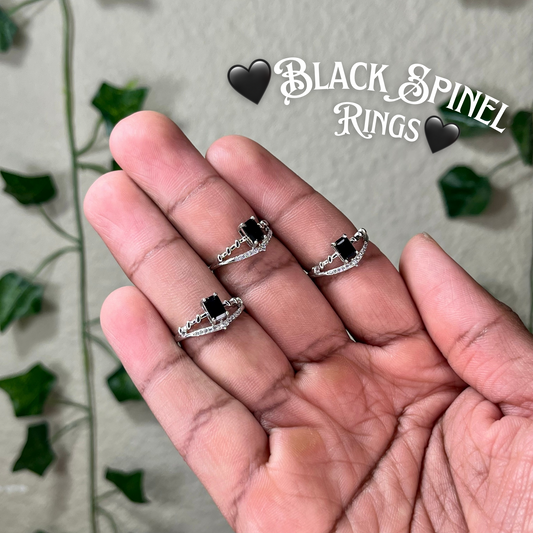 Black Spinel Rings