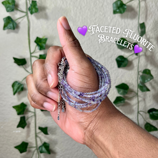Faceted Fluorite Bracelets
