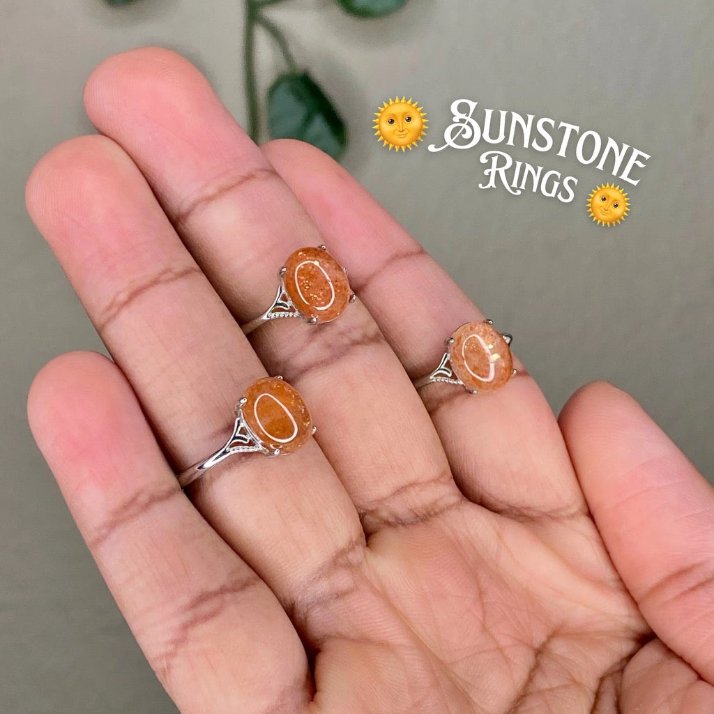 Sunstone Rings