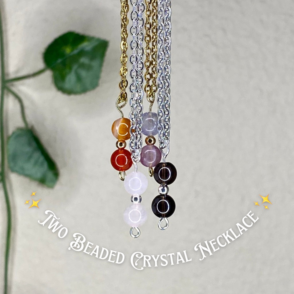 Two Beaded Crystal Necklace