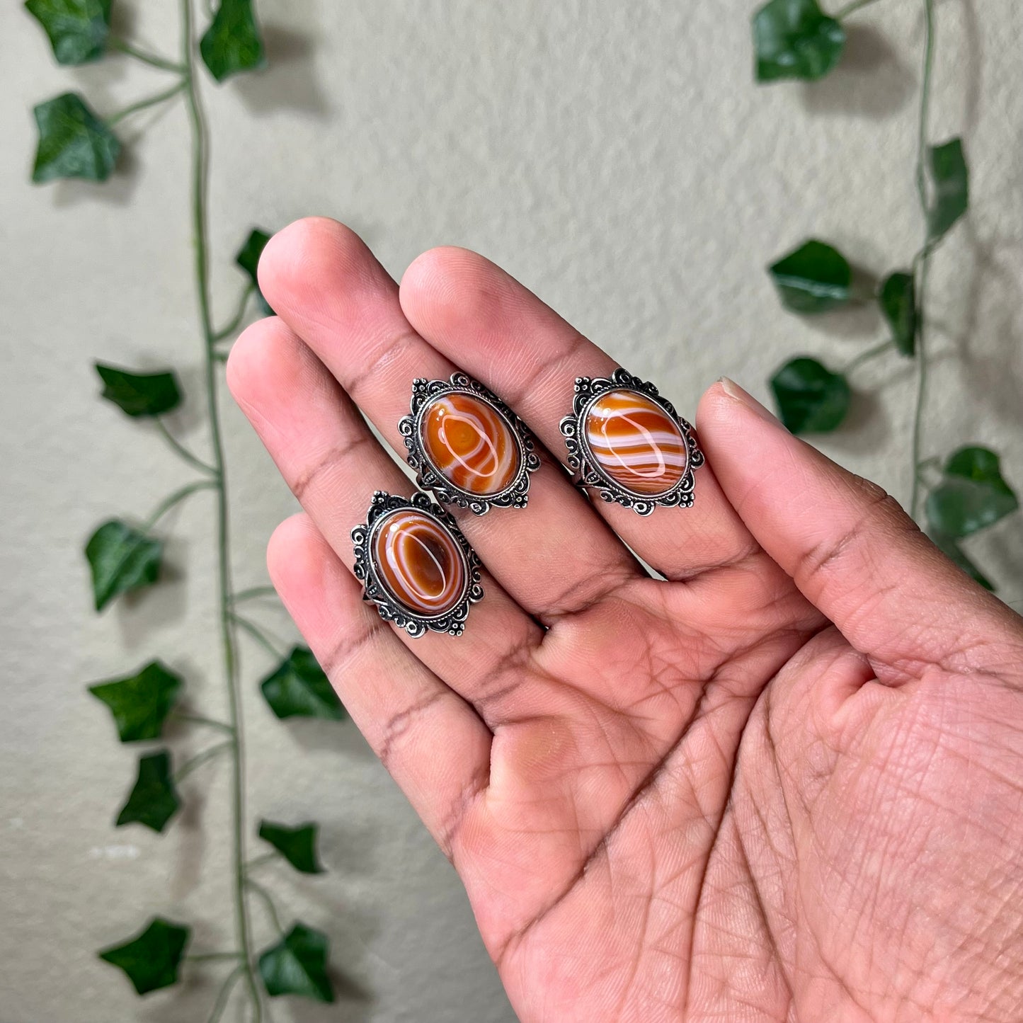 Banded Carnelian Rings