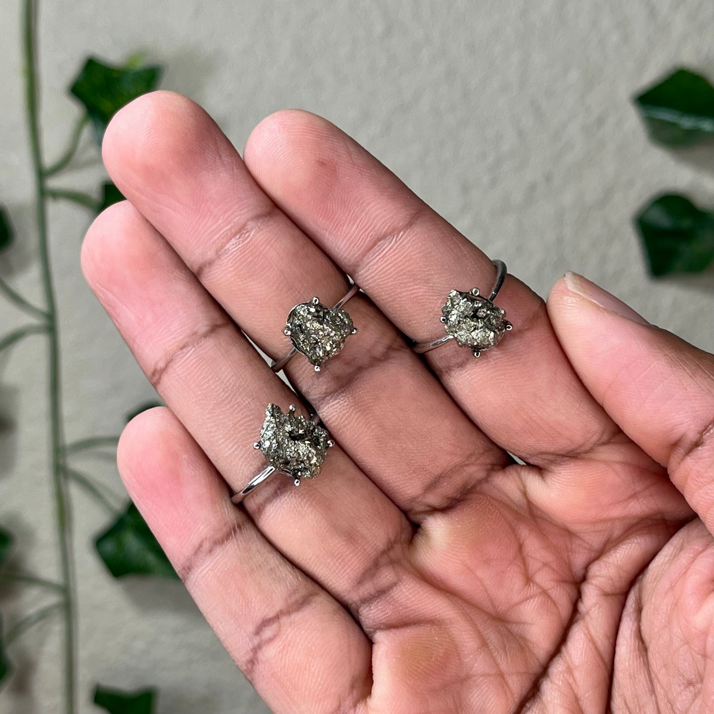 Raw Pyrite Rings