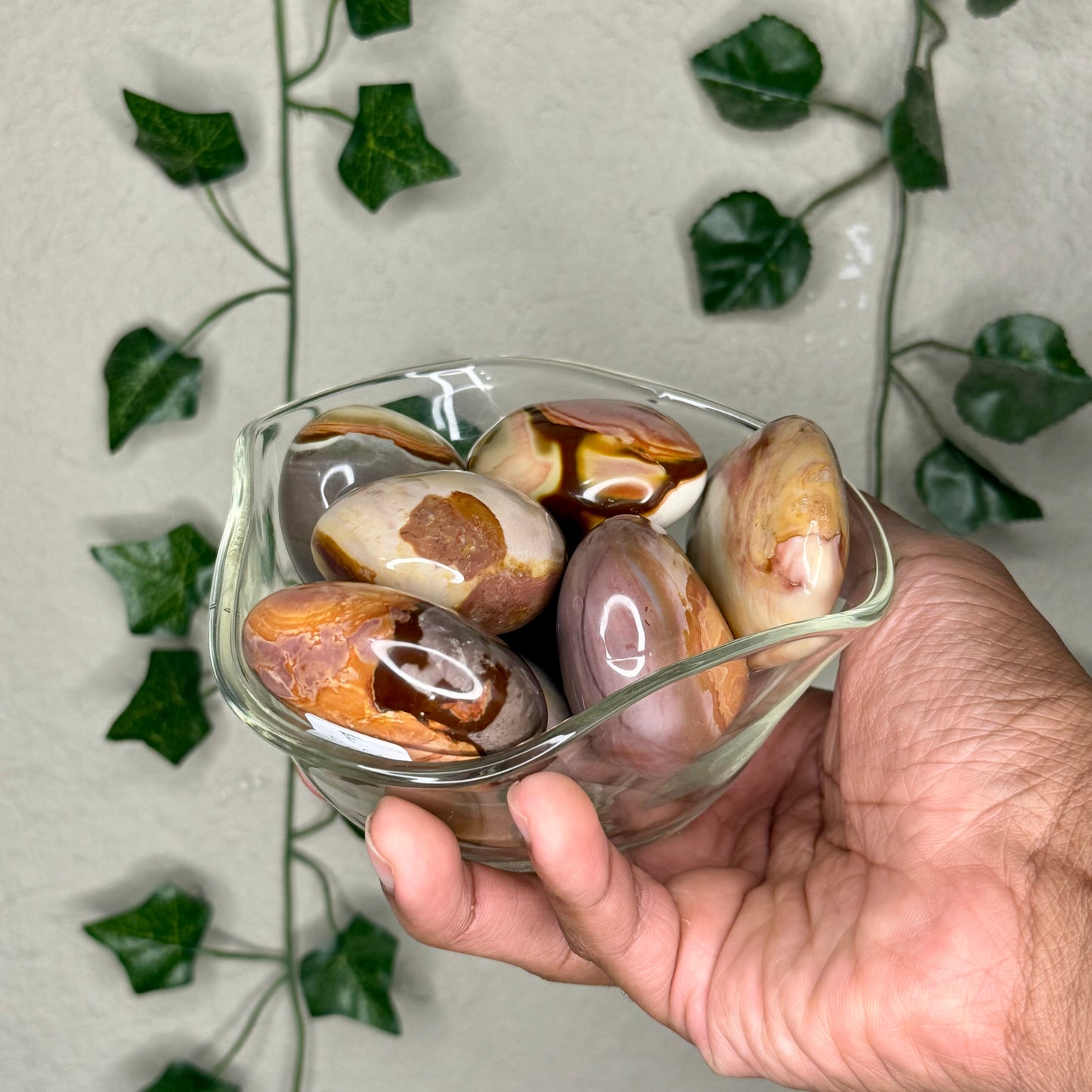 Polychrome Jasper Palm Stones