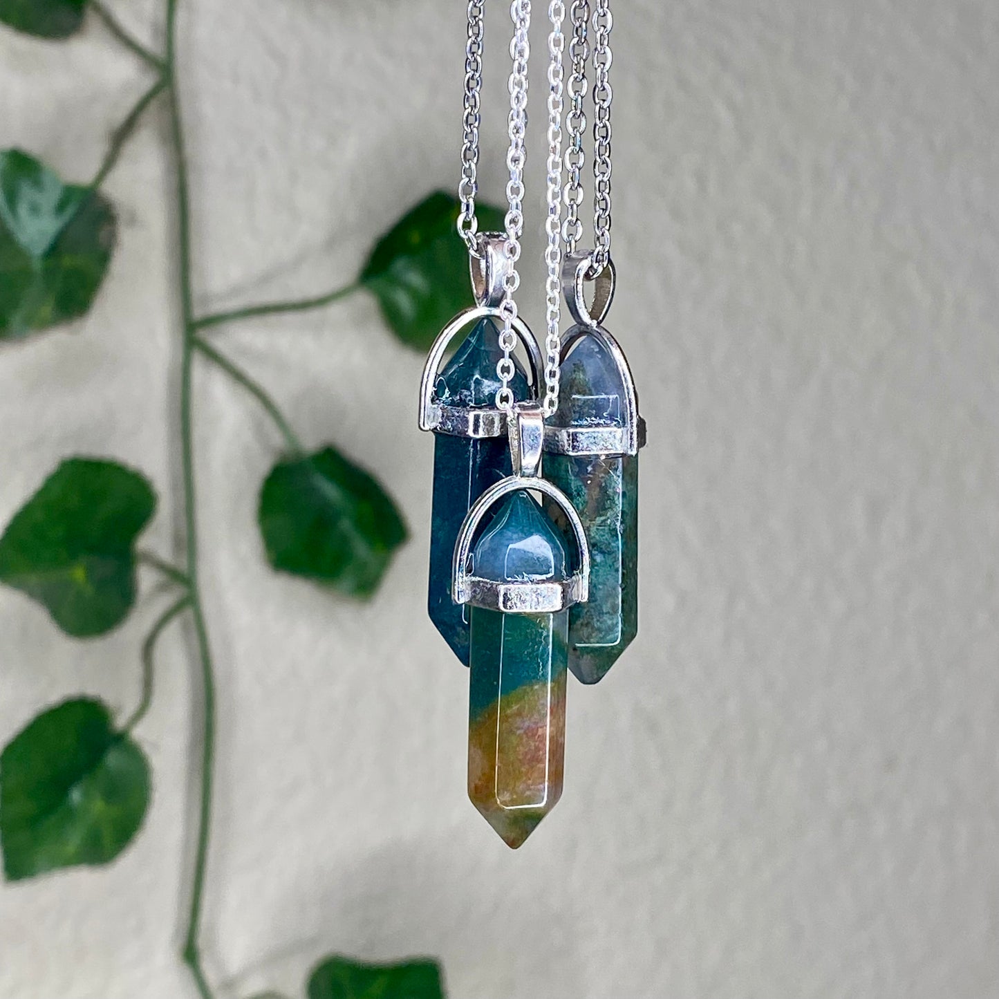 Moss Agate DT Pendants