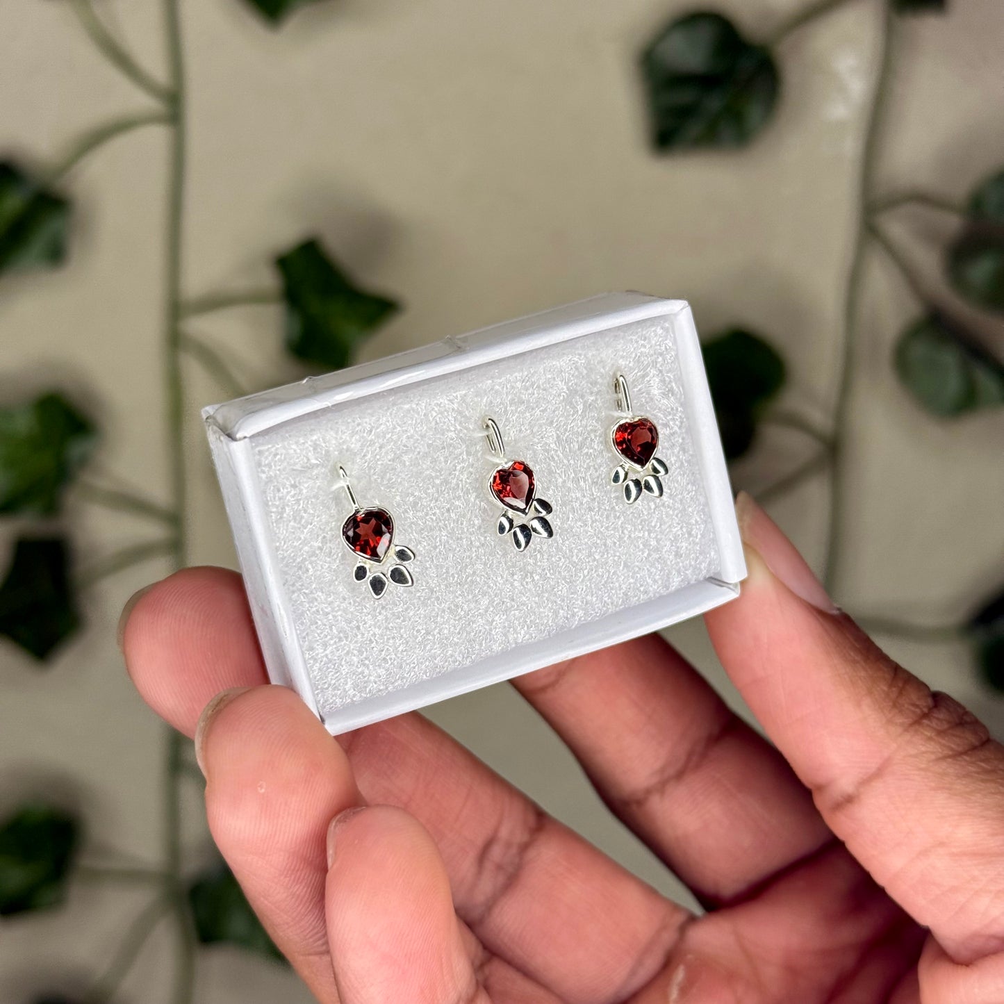 Garnet Heart Necklaces