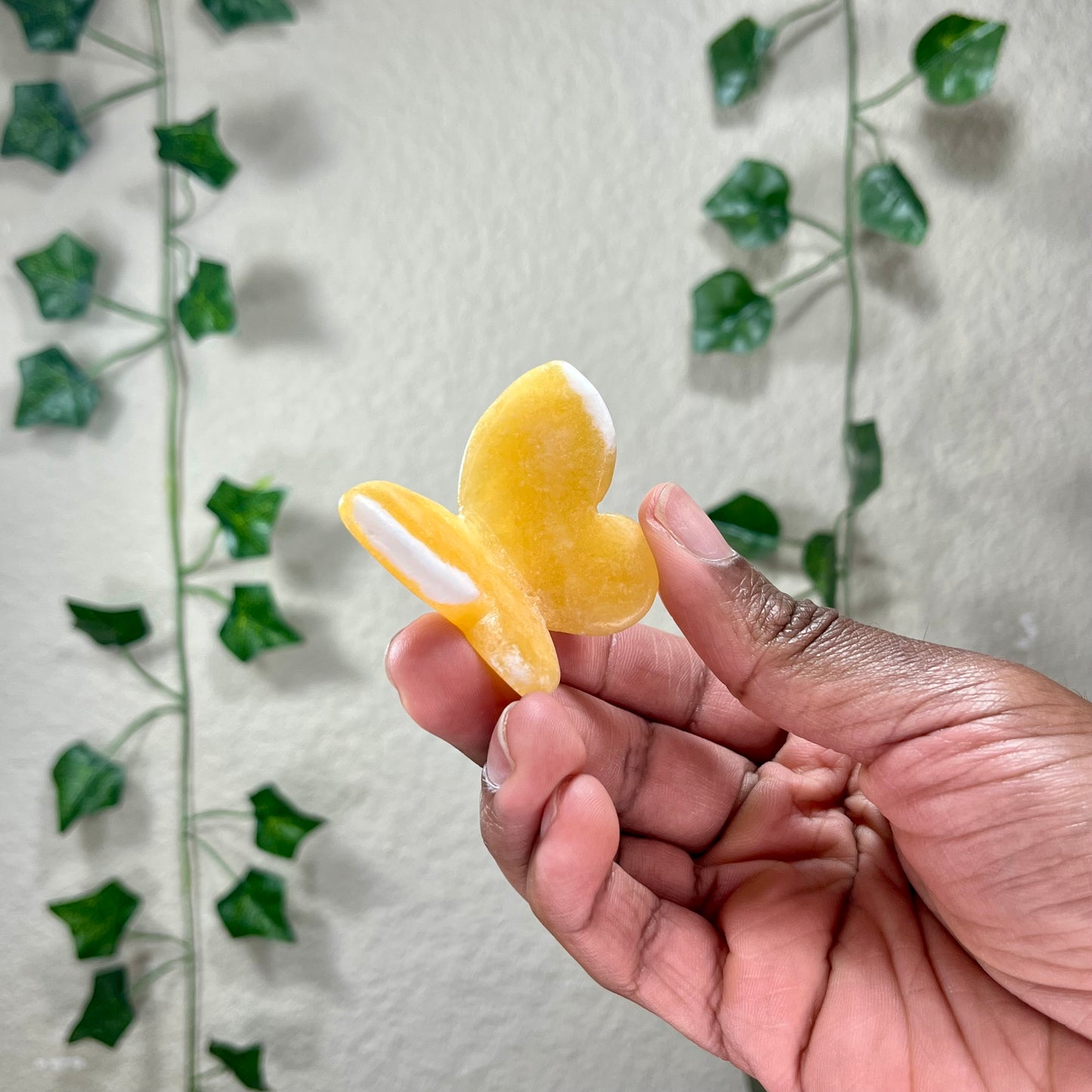 Orange Calcite 3D Butterflies