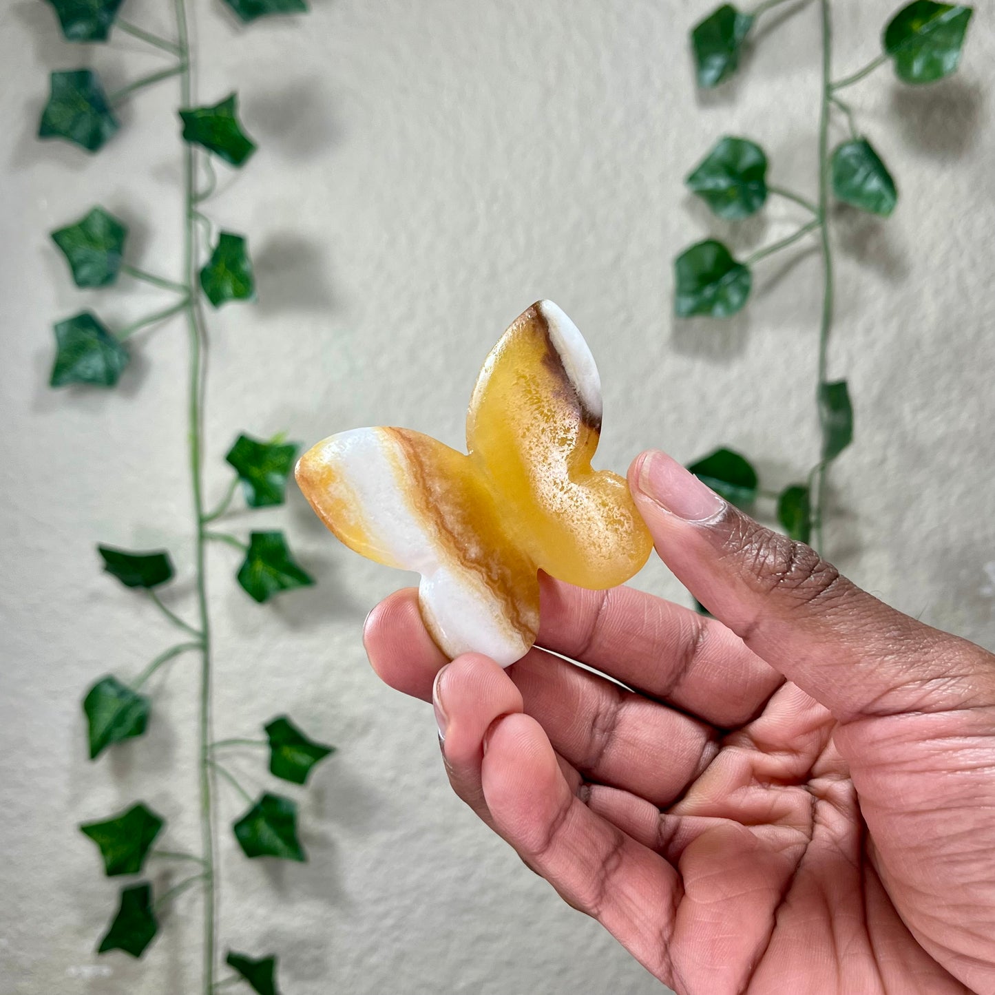 Orange Calcite 3D Butterflies