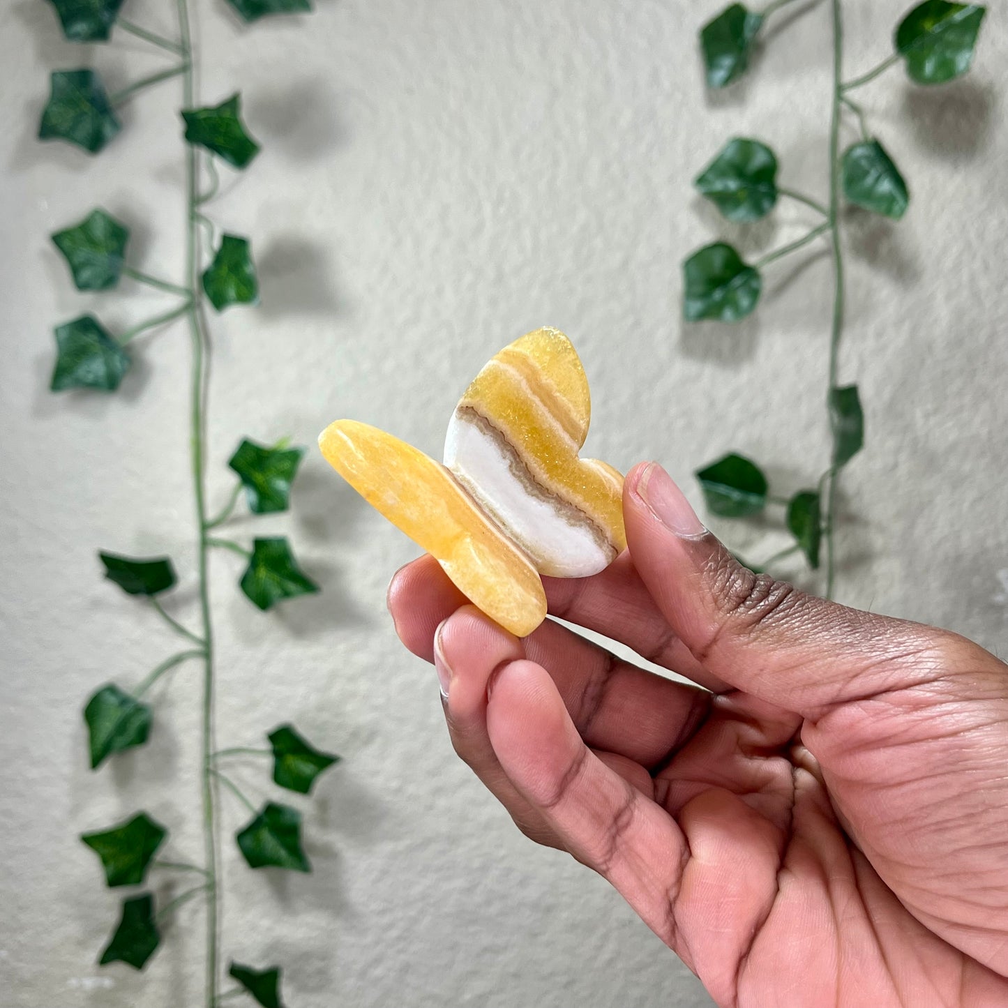 Orange Calcite 3D Butterflies