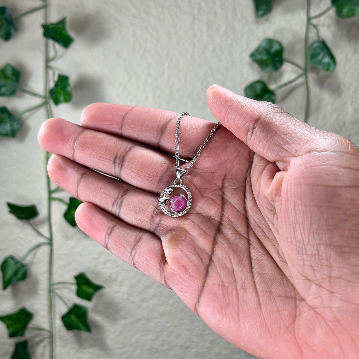 Purple Rose Quartz Star Necklaces