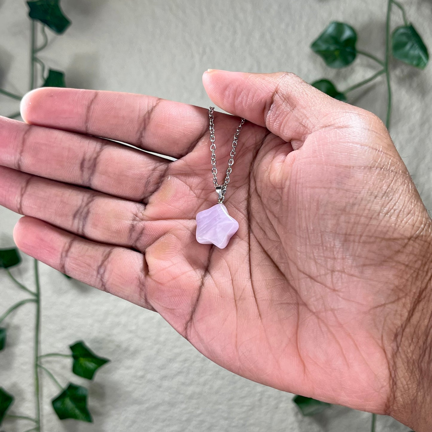 Kunzite Star and Moon Necklaces