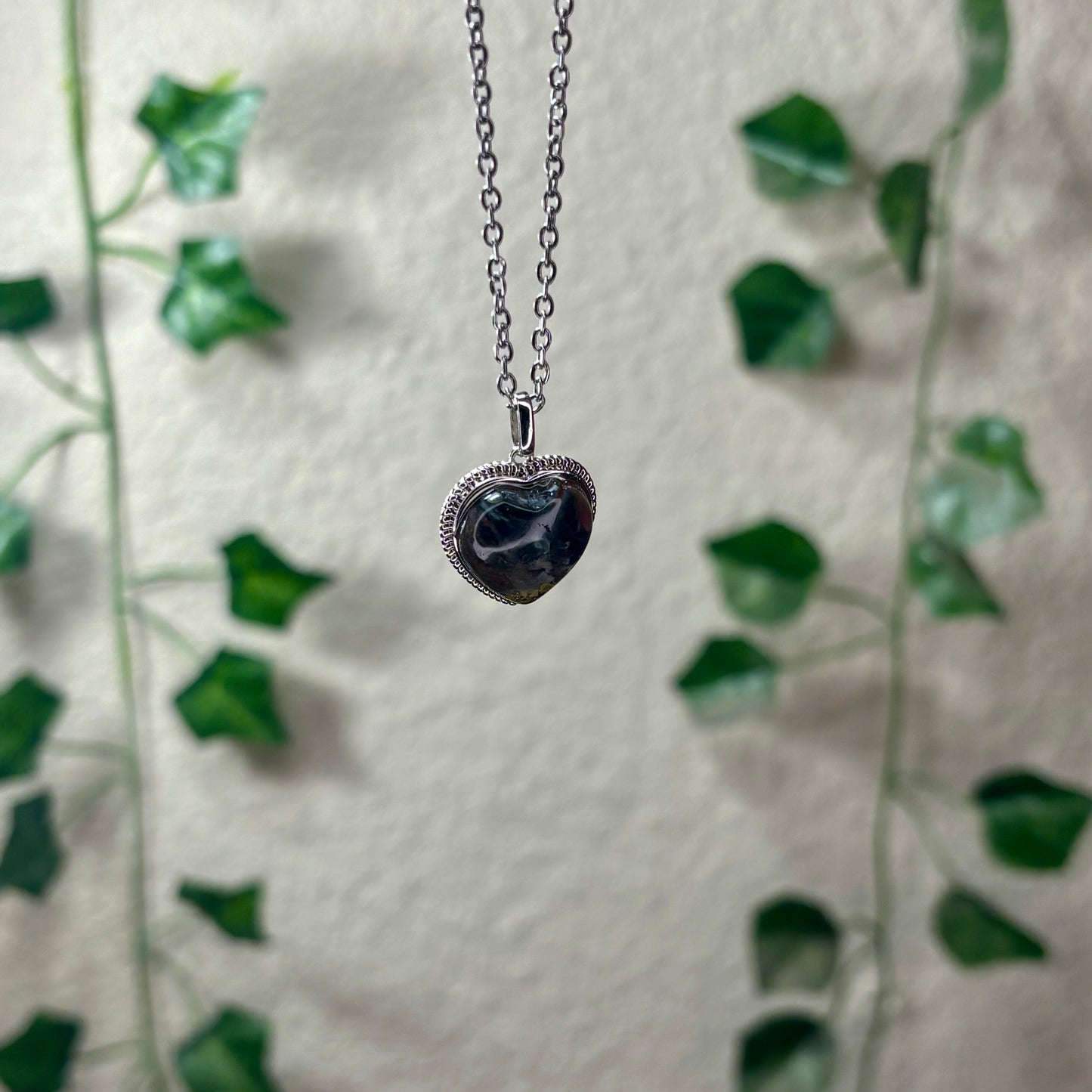 Ocean Jasper Heart Necklaces