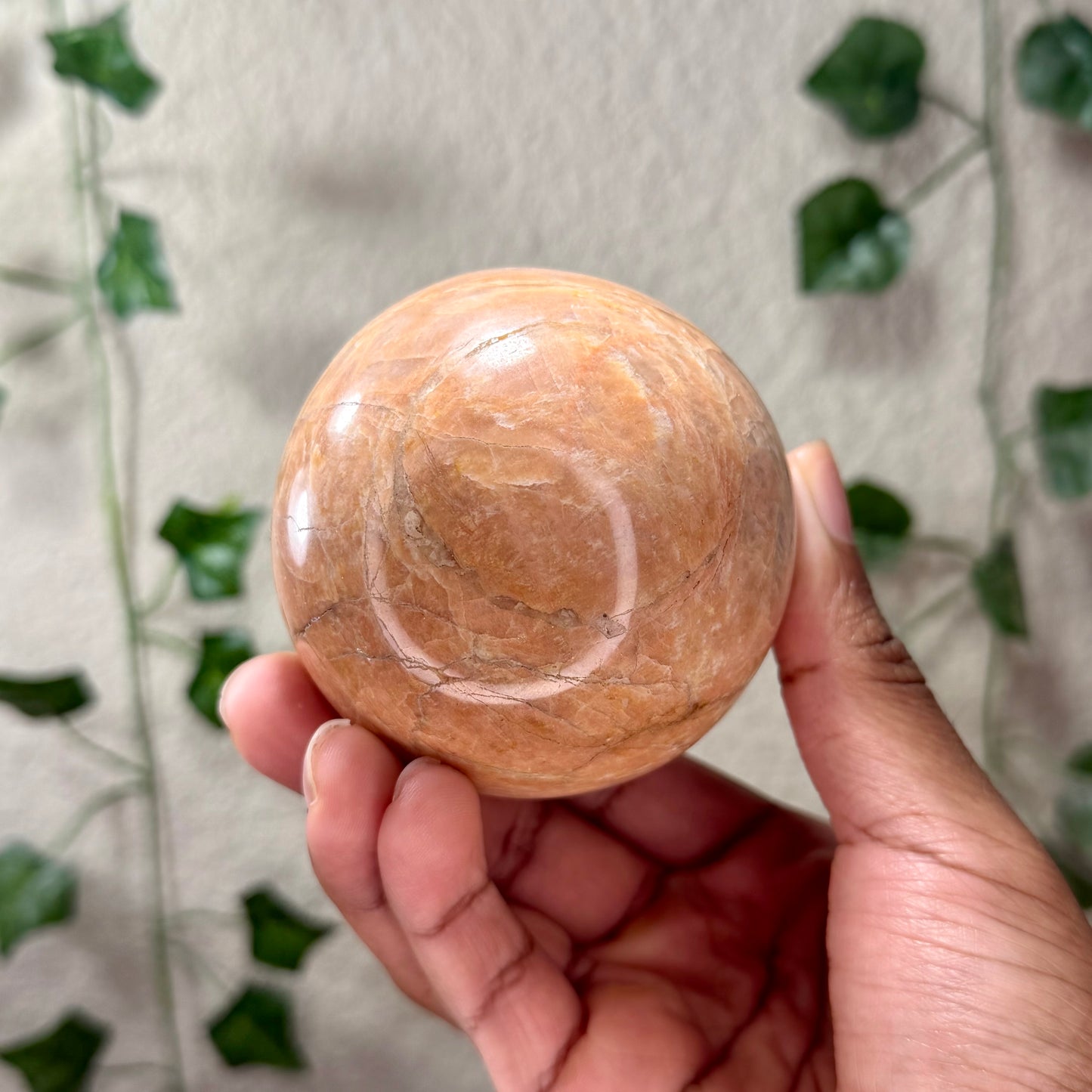 Peach Moonstone Sphere