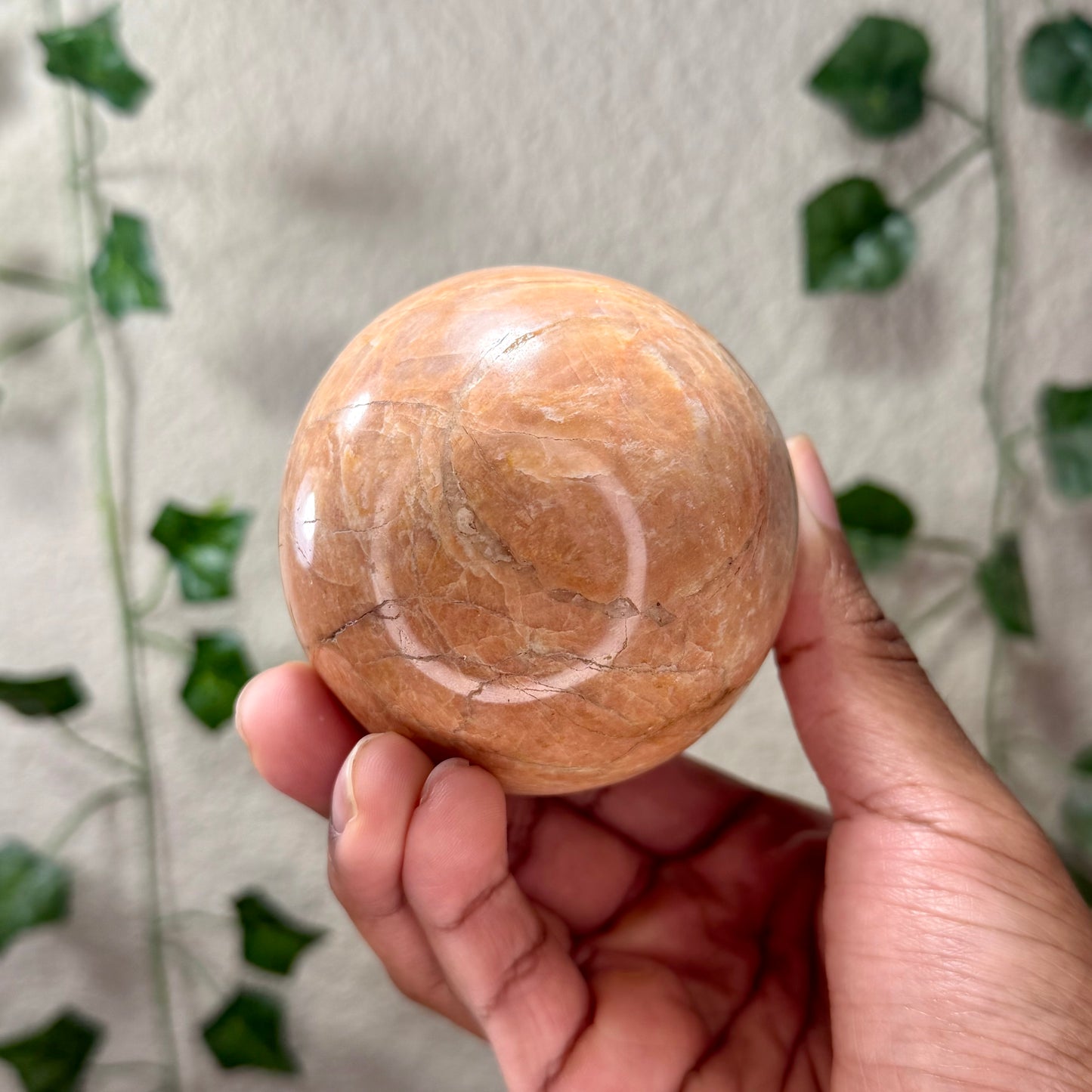 Peach Moonstone Sphere