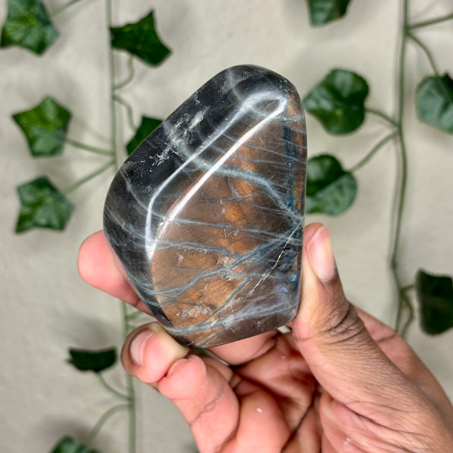 Orange Flash Labradorite Freeform