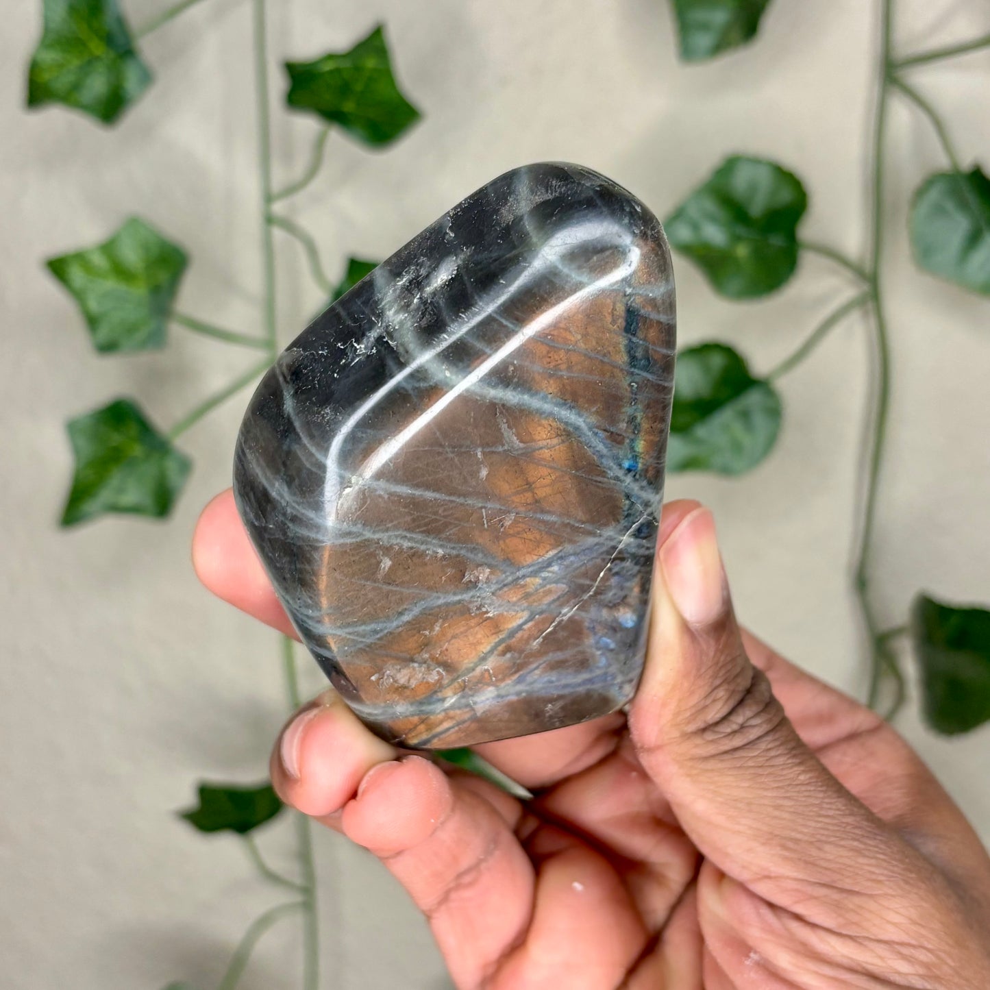 Orange Flash Labradorite Freeform