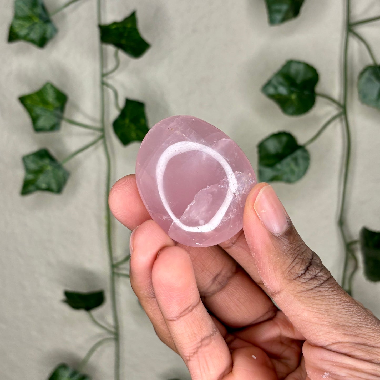 Rose Quartz Palm Stone