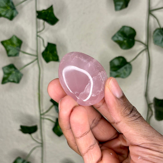 Rose Quartz Palm Stone