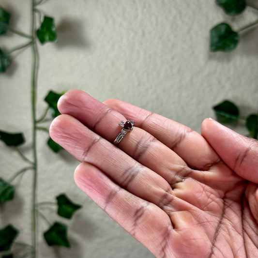 Garnet Bat Rings