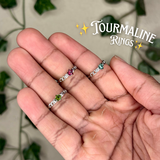 Star Tourmaline Rings