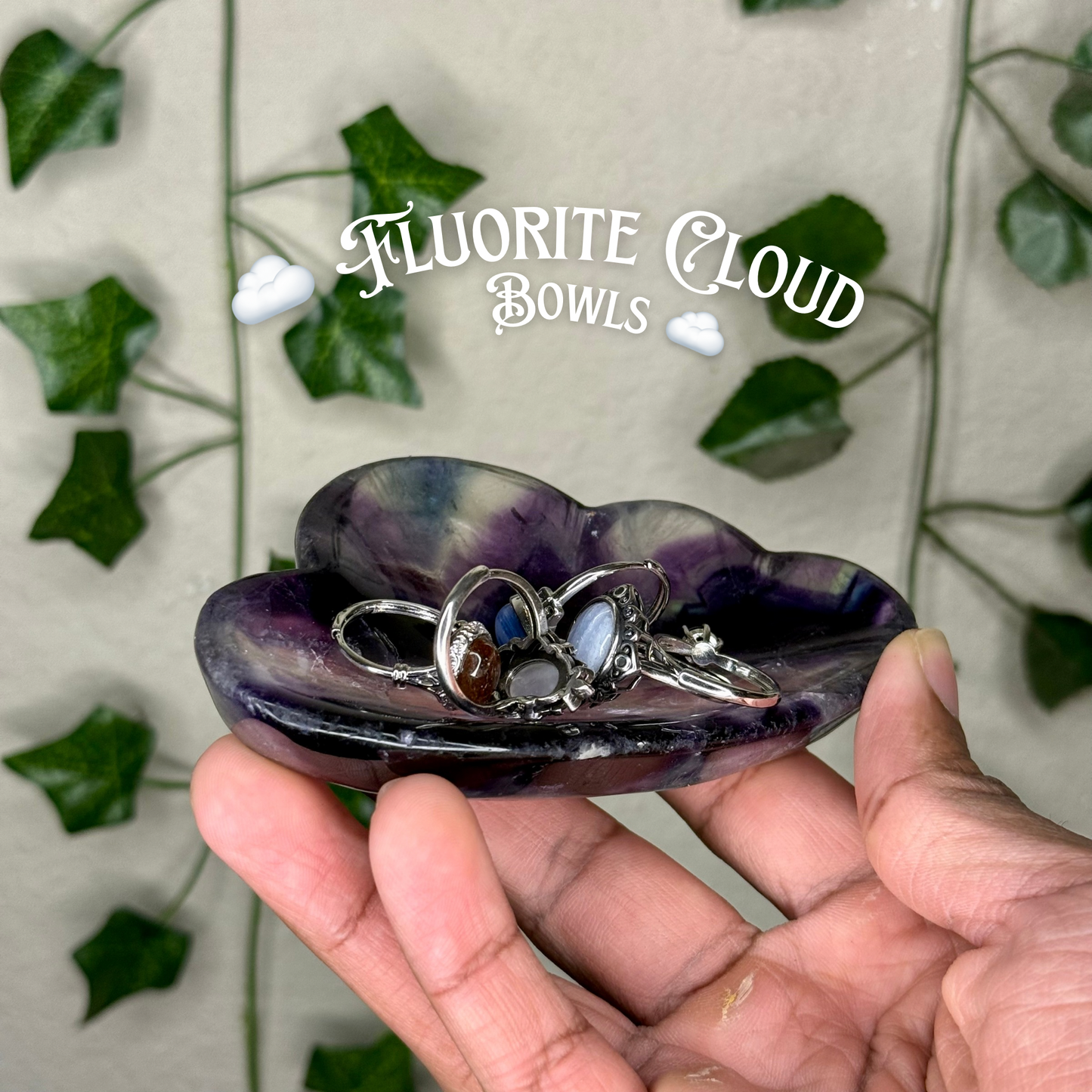 Rainbow Fluorite Cloud Bowls