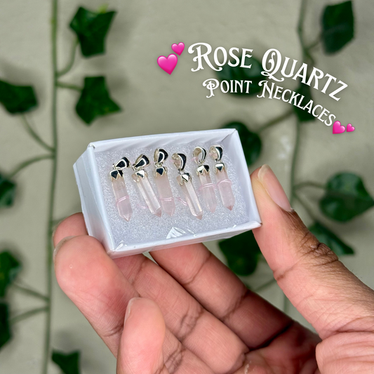 Rose Quartz Point Necklaces