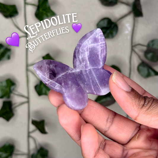 Lepidolite 3D Butterflies