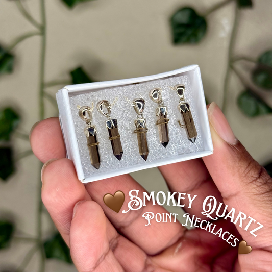 Smokey Quartz Point Necklaces