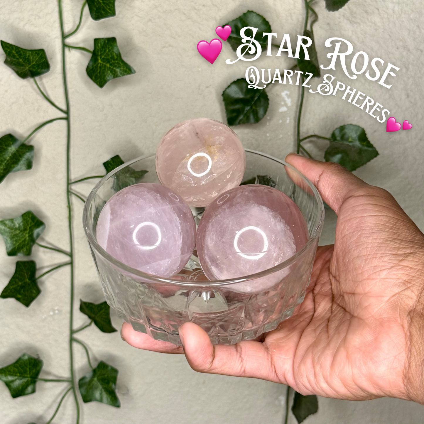 Star Rose Quartz Spheres