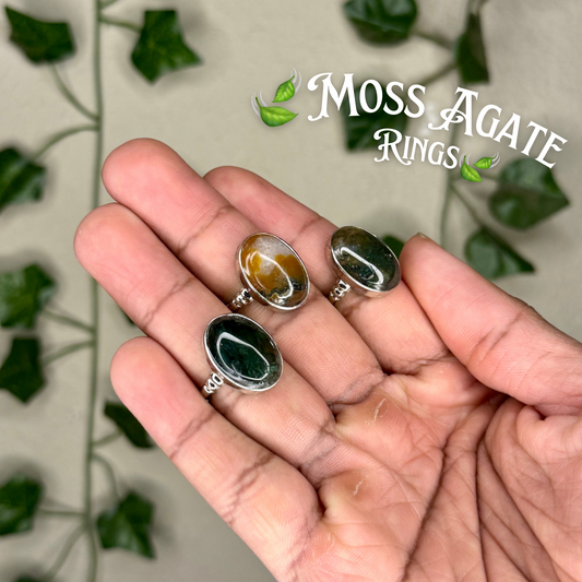 Moss Agate Rings