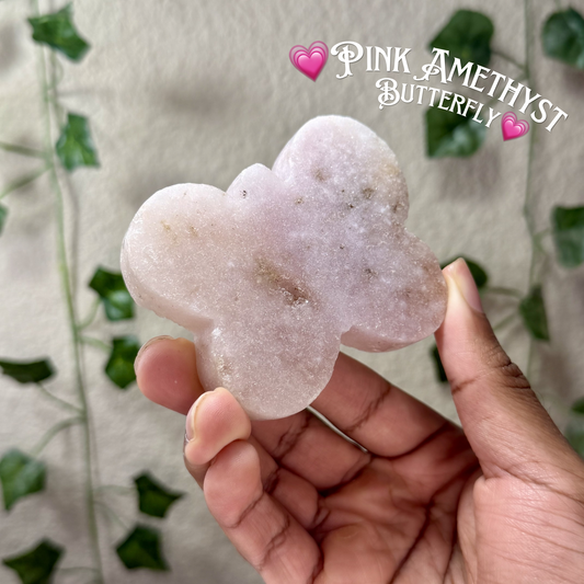 Pink Amethyst Statement Butterfly