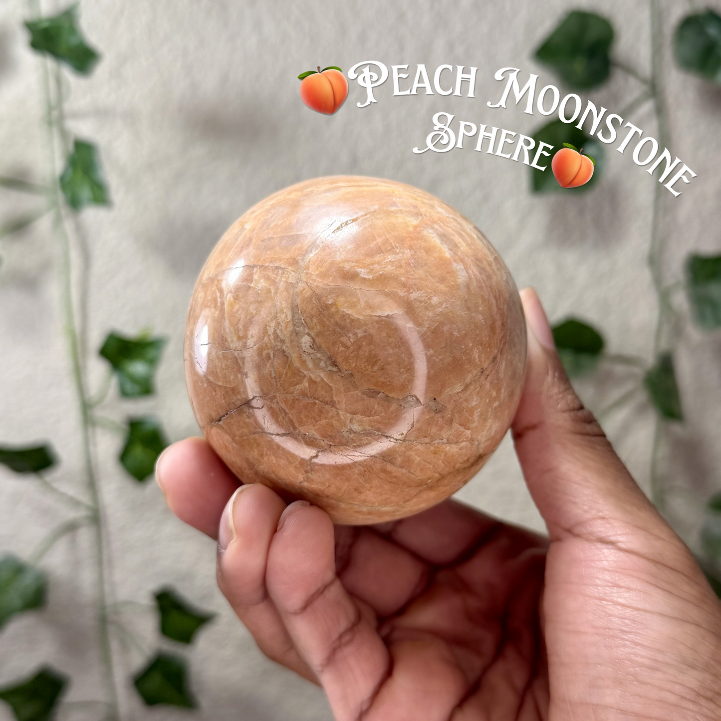 Peach Moonstone Sphere