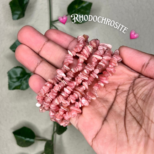 Rhodochrosite Chipped Bracelets