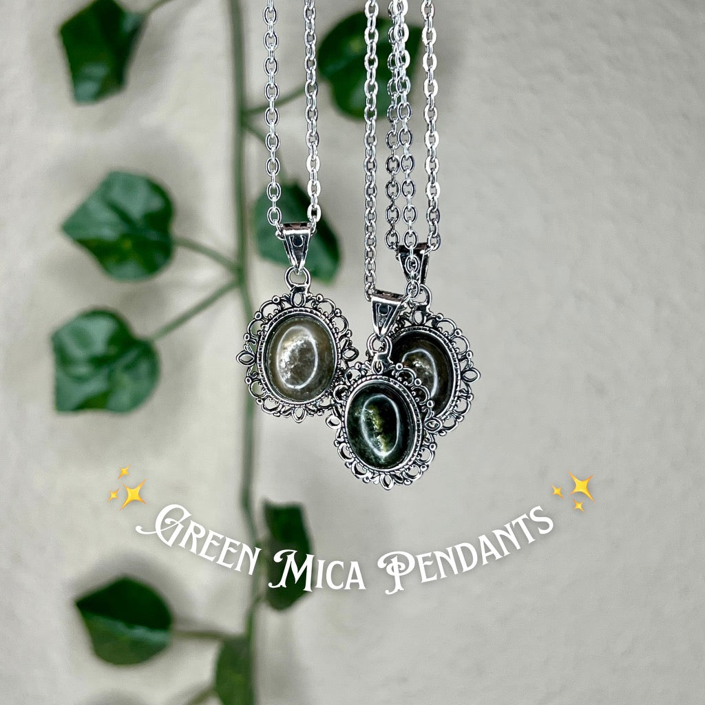 Green Mica Pendants