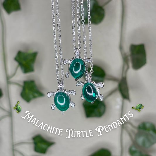 Malachite Turtle Pendants