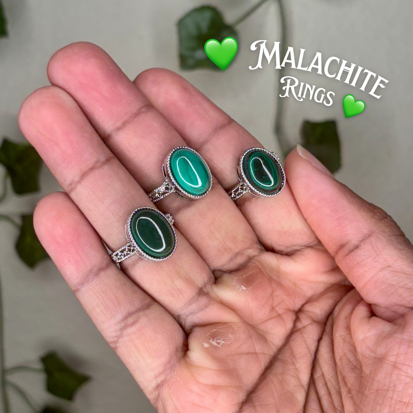 Malachite Rings