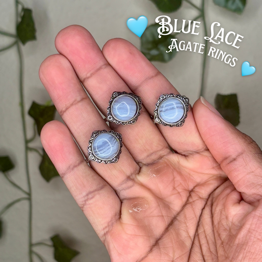 Blue Lace Agate Rings