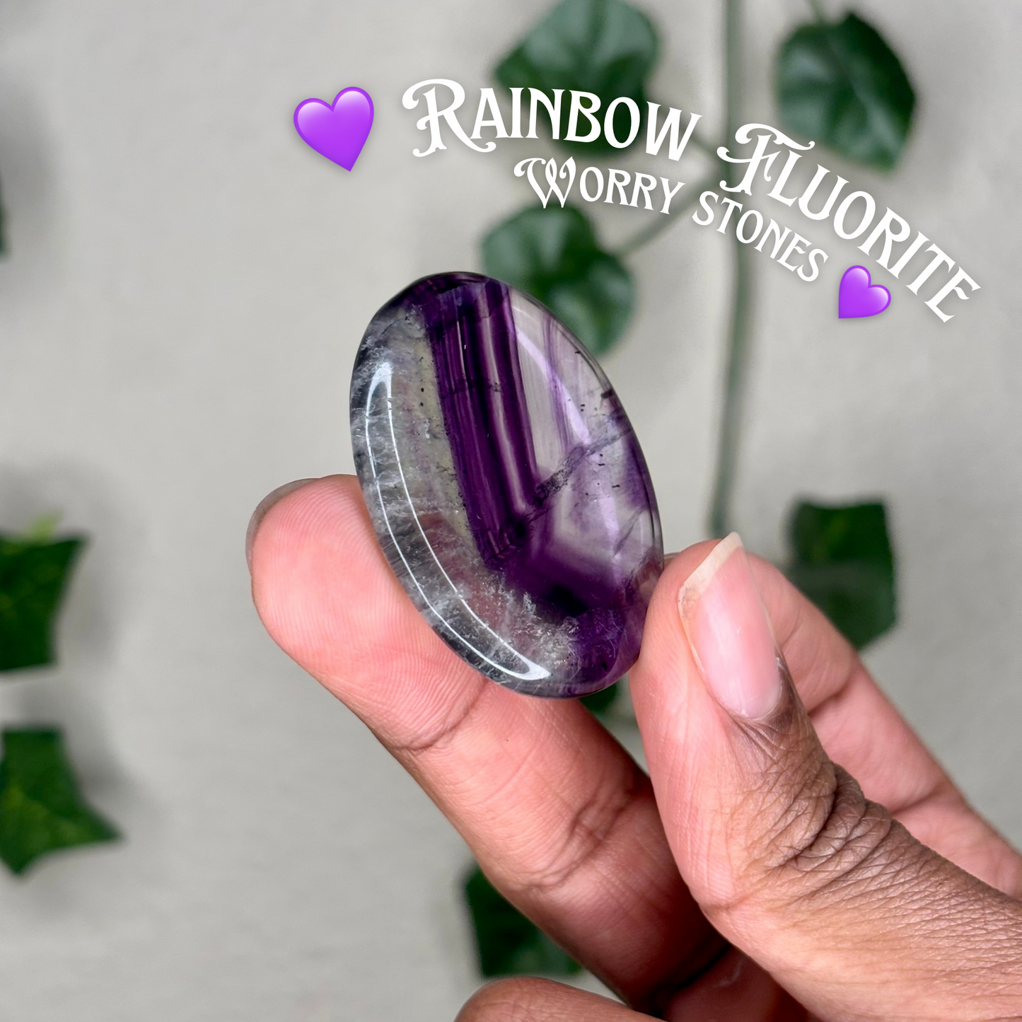 Rainbow Fluorite Worry Stones