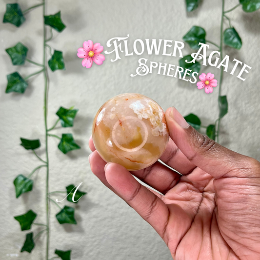 Flower Agate Spheres
