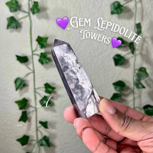 Gem Lepidolite Towers is