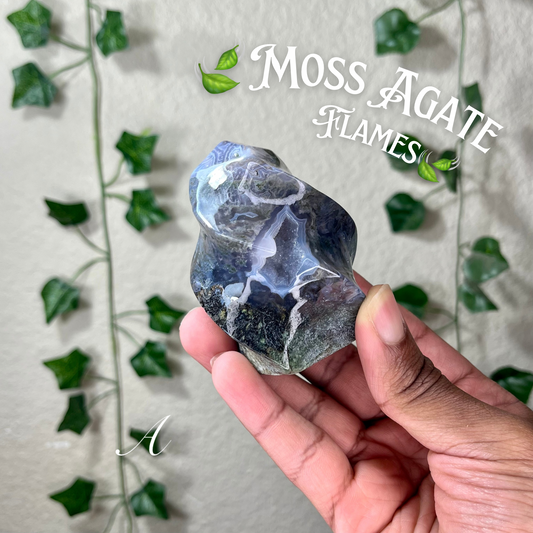 Moss Agate Flames
