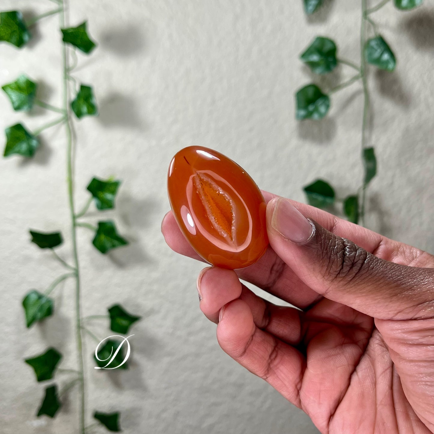 Carnelian Druzy Eggs