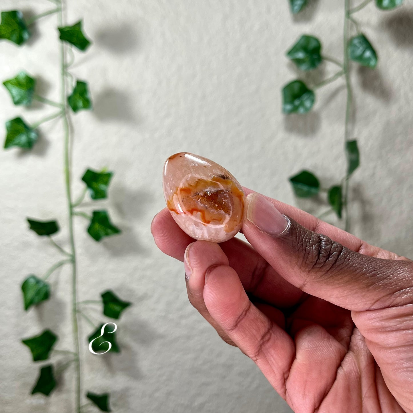 Carnelian Druzy Eggs